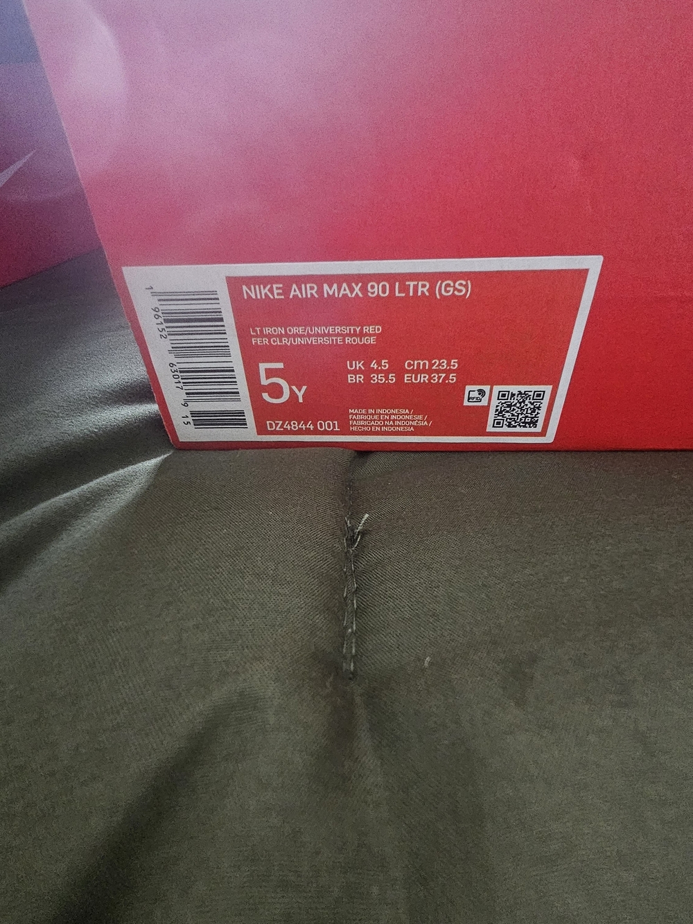 Nike Air Max 90 LTR (GS) Light Iron Ore/University Red Youth